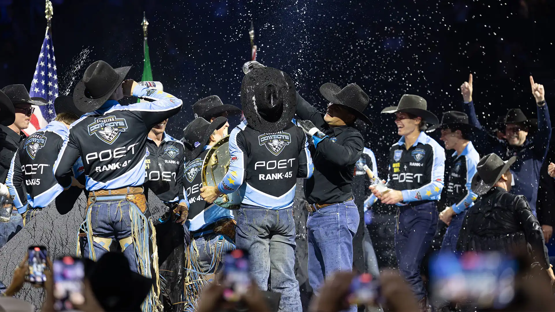 Carolina Cowboys and Richard Childress Racing media availability at Greensboro Holiday Parade on Dec. 6